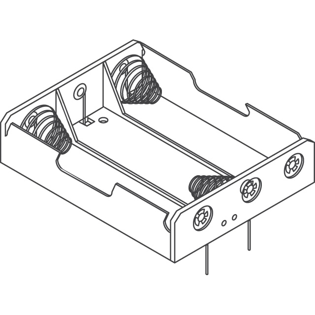 3 AA /w through hole mount